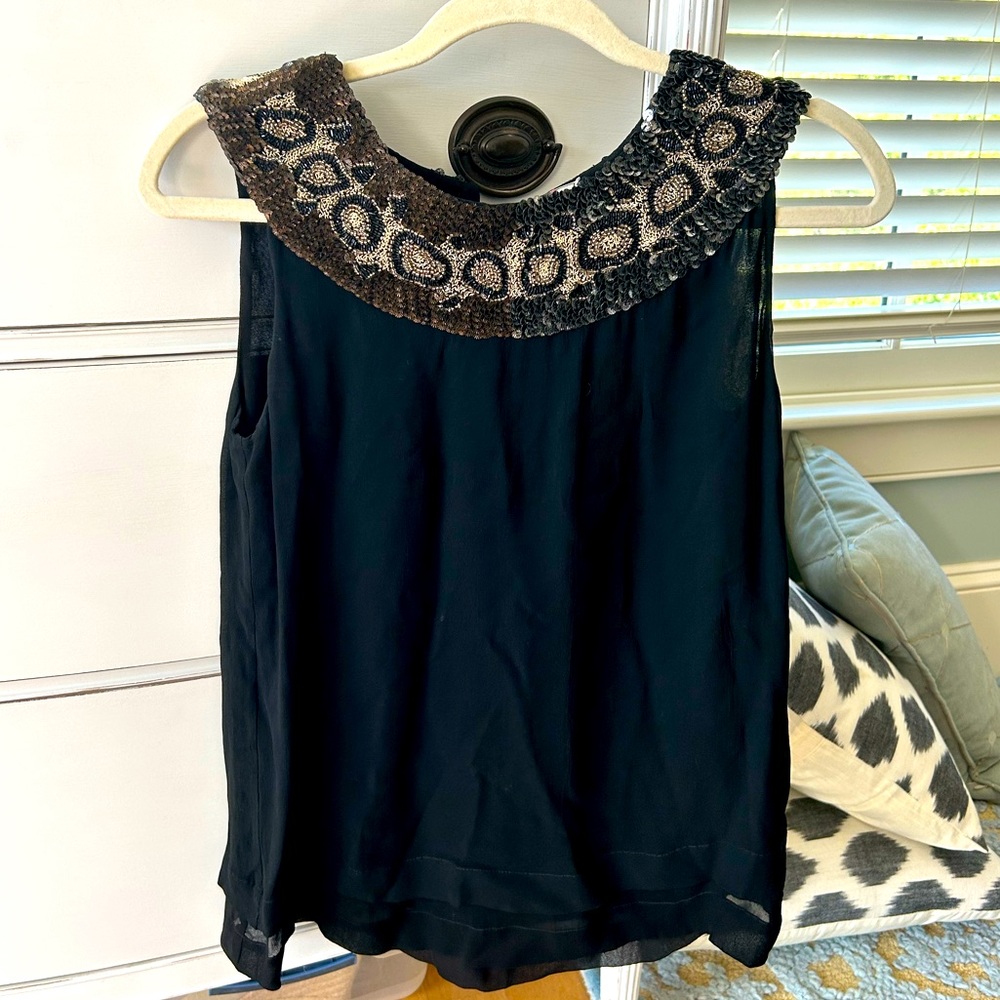 Yoana Baraschi beautiful top with beaded neckline